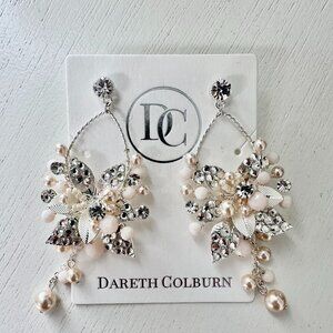 Penelope Pearl Dangle Bridal Earrings - Dareth Colburn - Brand New!